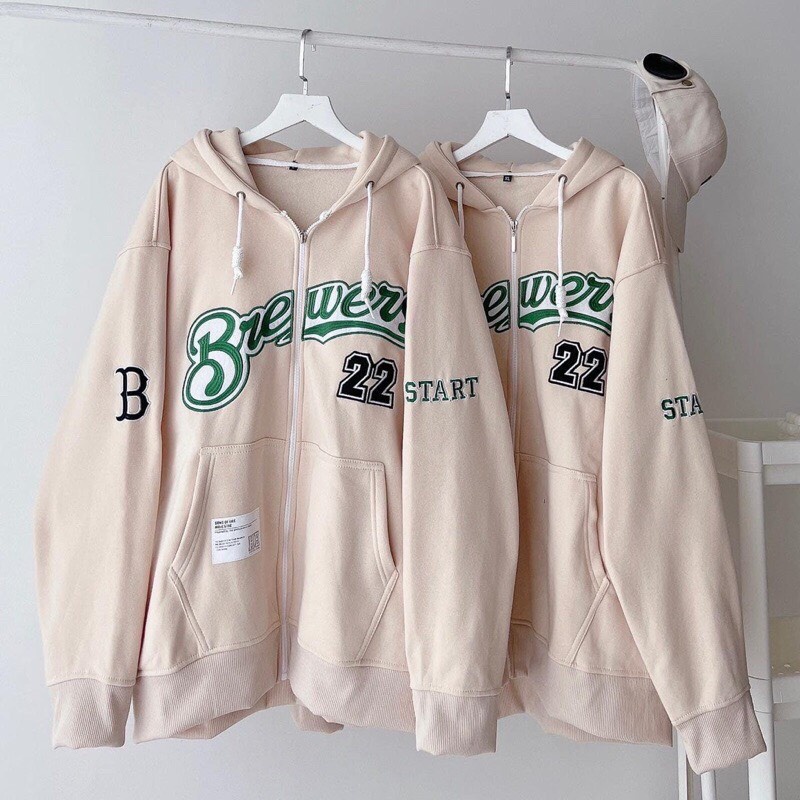 Áo Khoác Mũ Số 22 Chất Nỉ 2 Lớp Dày Dặn From Rộng Unisex Kèm Ảnh Thật