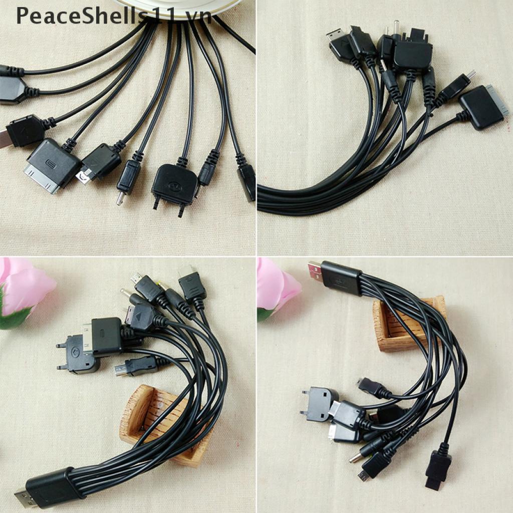 Dây cáp sạc USB 10 trong 1 đa năng cho Motorola Samsung LG