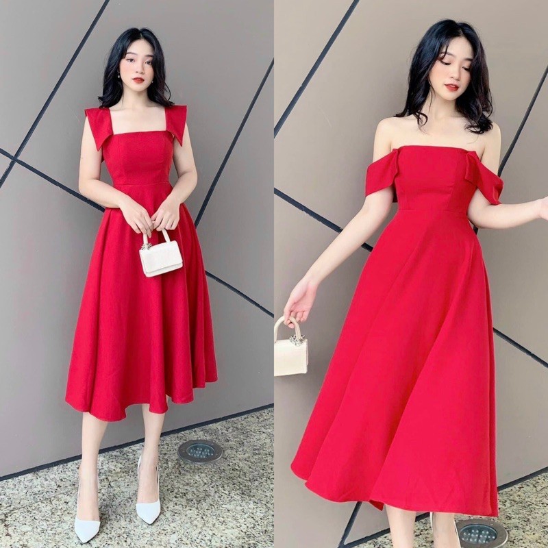 [Freeship extra] Đầm thiết kế dự tiệc dạo phố cực xinh chất vải mềm mịn thiết kế may 2 lớp có mút ngực | BigBuy360 - bigbuy360.vn