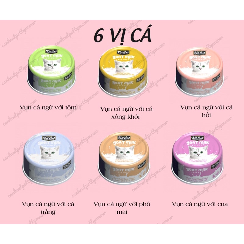 PATE SỮA DÊ TƯƠI KITCAT - KIT CAT GOAT MILK  THƠM NGON CHO MÈO KÉN ĂN