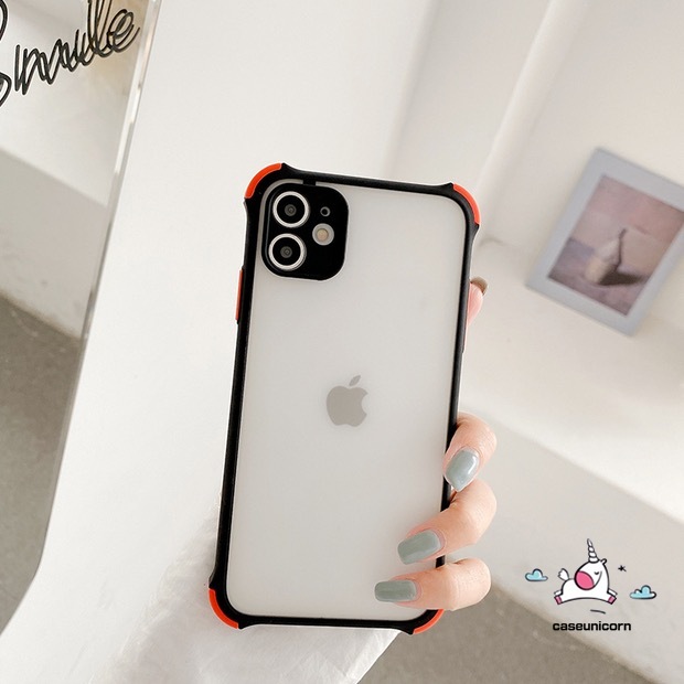 Ốp điện thoại cứng mặt nhám viền màu kẹo cho iPhone 11 8plus 7plus iPhone 6 6s Plus 7 8 X XR XS MAX 11pro Max SE 2020 | BigBuy360 - bigbuy360.vn