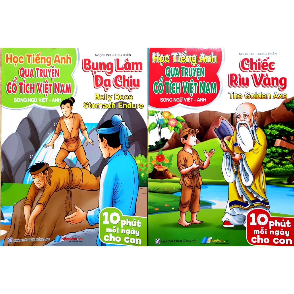 Sách - Combo 12 quyển Học Tiếng Anh Qua Truyện Cổ Tích Việt Nam (Song Ngữ Việt - Anh)
