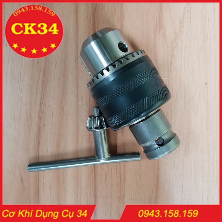 Đầu chuyển bulong sang đầu kẹp mũi khoan 13ly khóa tay