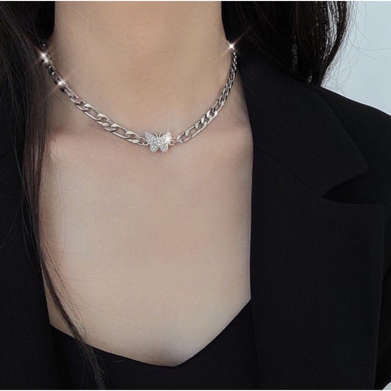 Dây chuyền, chocker xích bướm cá tính