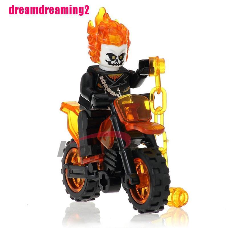 Bộ Lắp Ghép Lego Hình Người Lái Xe Mô Tô Wm298 Gost Rider Blocks 171