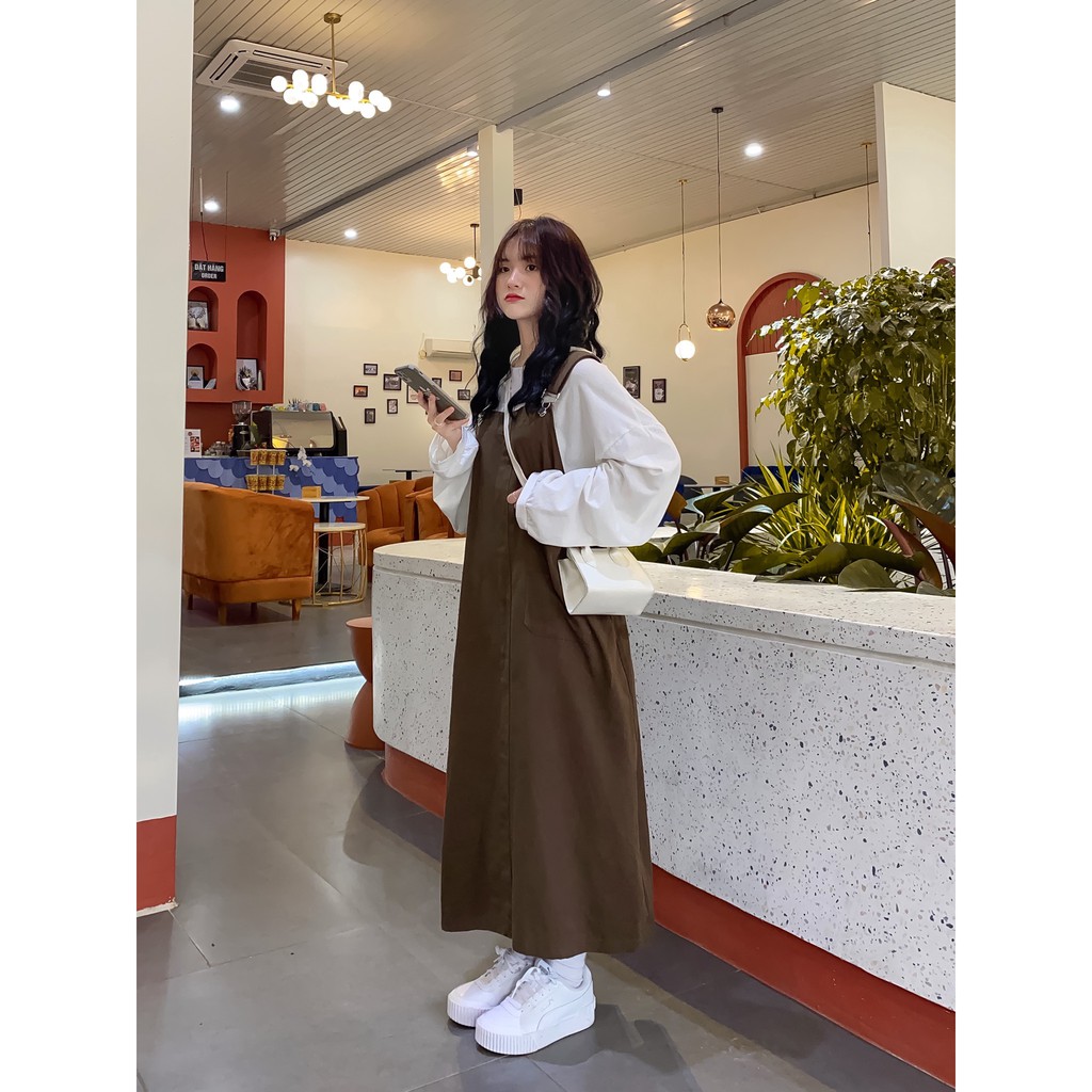 YẾM VÁY DÀI KAKI NÂU