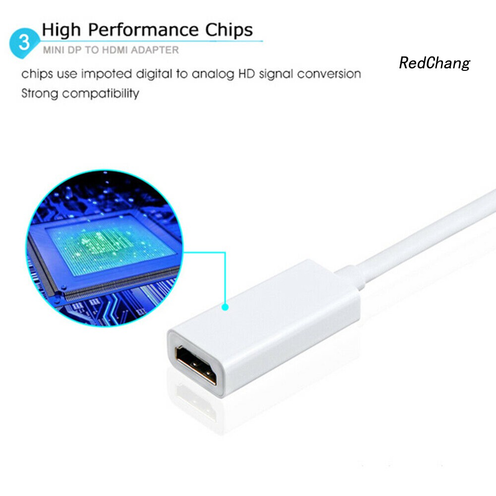 -SPQ- Thunder-Bolt Mini DisplayPort DP to HDMI Cable Adapter for iMac Macbook Pro Air