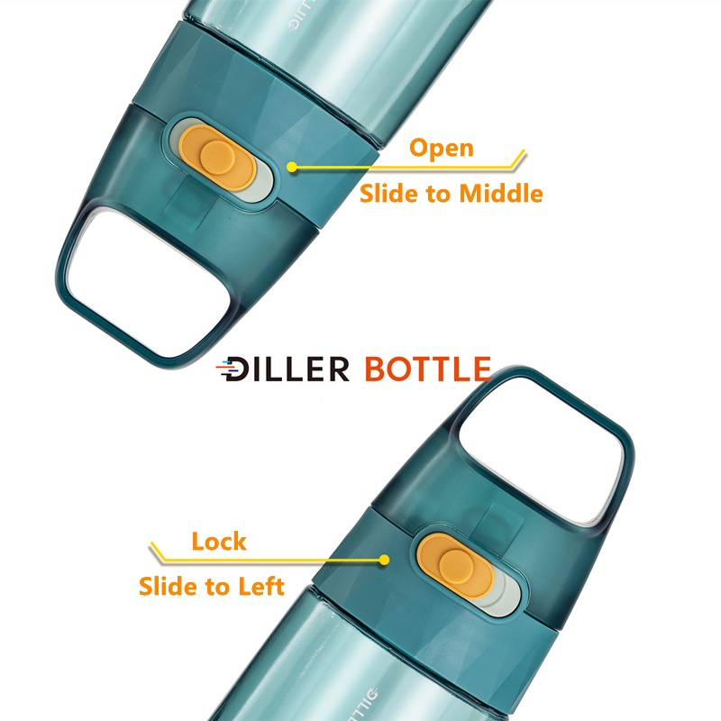 Bình nước Diller DB-015 chống tràn có ống hút tiện lợi dung tích 700ml