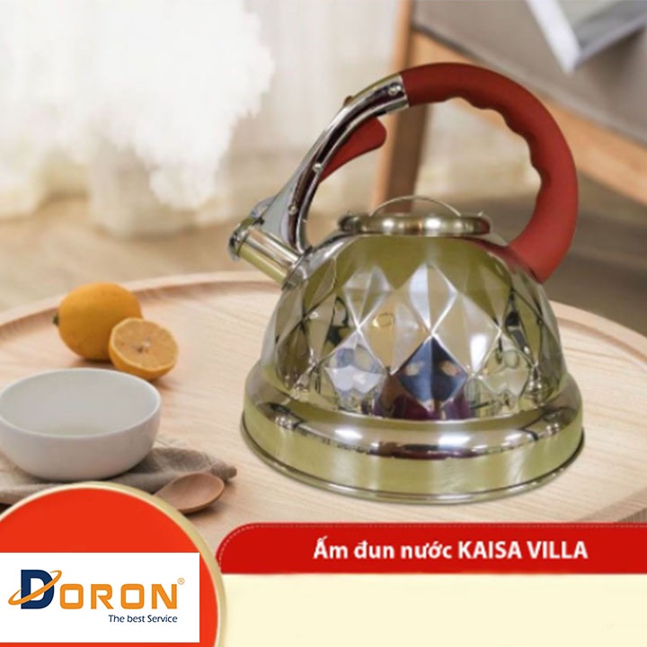 [Khuyến mãi hấp dẫn] Ấm Đun Nước KAISA VILLA  3.5L inox cao cấp KV521