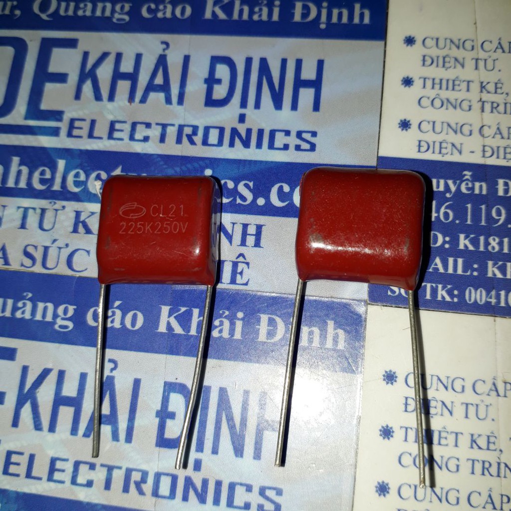 Tụ CBB22 CBB, tụ kẹo 225J 250V 2.2UF (gói 10 con) kde4109
