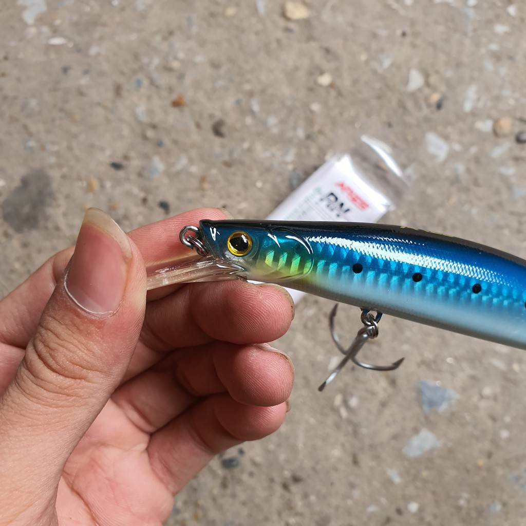 Cần câu cá ❤️FREE SHIP❤️ MG8 - Mồi câu cá lure Minnow 28gr chuyên câu biển Ares Dài 13.5mm Lặn tối đa 2,5m ,đảm bảo rẻ n