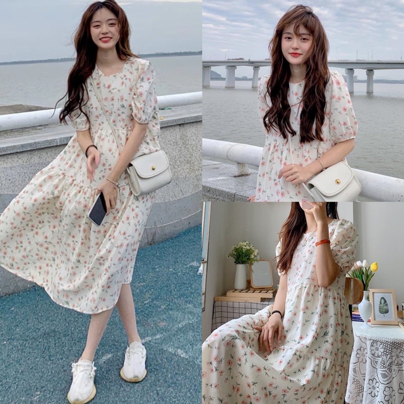 [ẢNH THẬT/VIDEO]VÁY BABYDOLL HOA EMILY DÁNG DÀI NHIỀU MÀU ĐẦM HIA ULLZANG