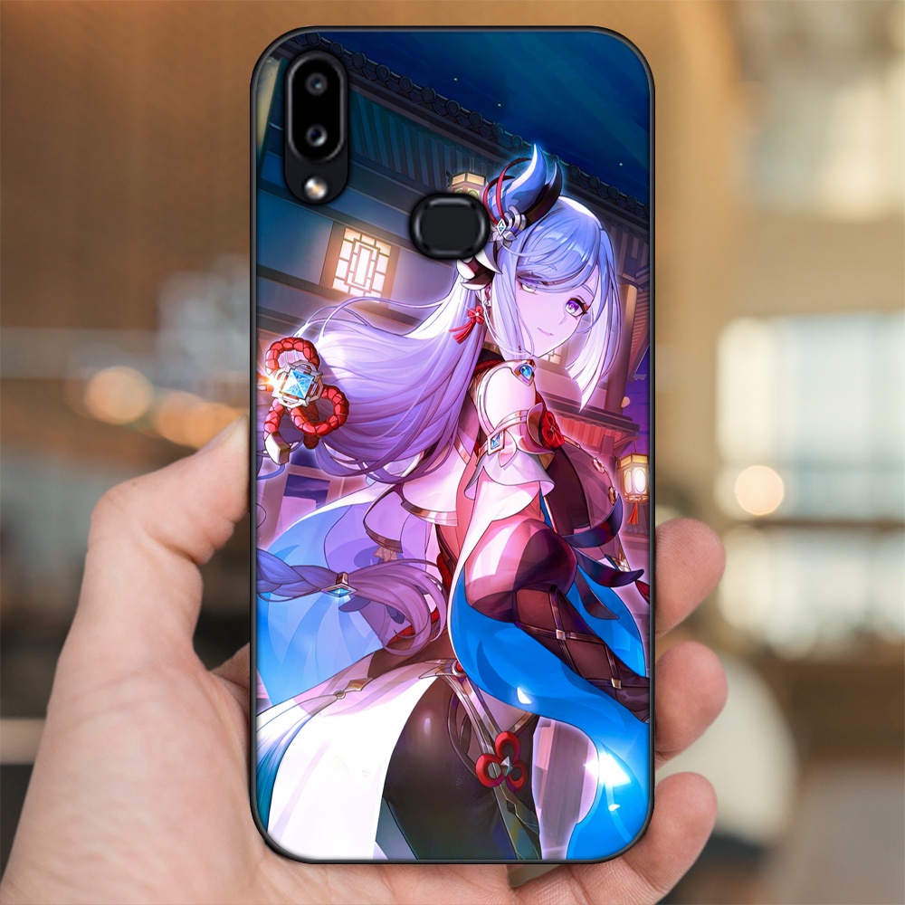 Ốp lưng Samsung A10S viền đen in hình Shenhe Genshin Impact