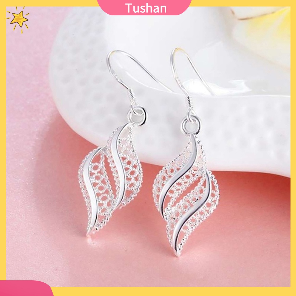 Đôi Khuyên Tai Bằng Hợp Kim Kiểu Dáng Hình Học Thời Trang Cho Bạn Nữ