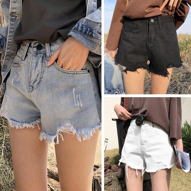 Quần Short Denim Lưng Cao Size Lớn