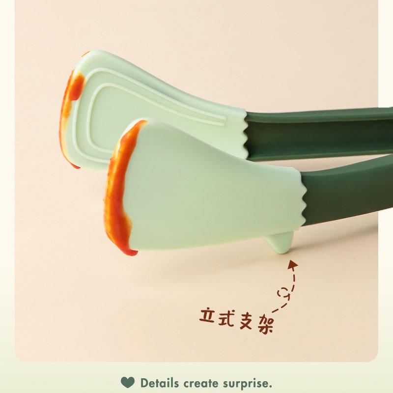 Kẹp gắp thức ăn bằng silicone cấp thực phẩm chịu nhiệt cao chống bỏng