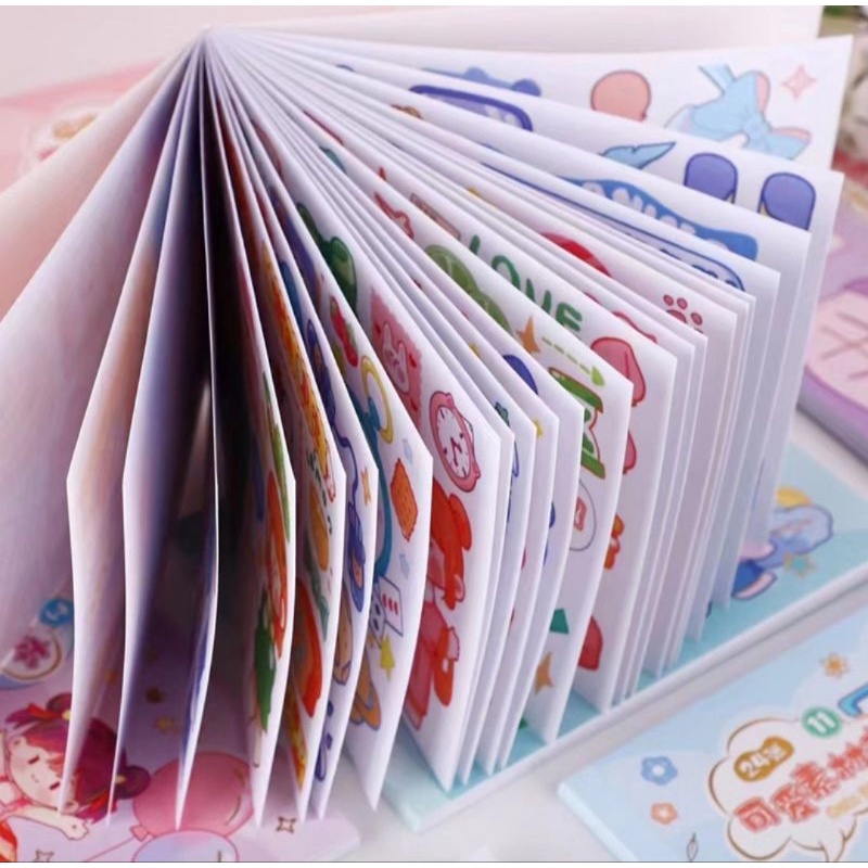 Sổ sticker 24 trang cỡ đại 15cm siêu đẹp mã YD-A6TZ01, có clip