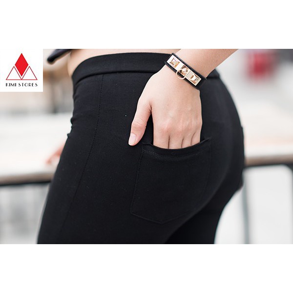 Quần legging nữ H.&.M dài, cạp cao giữ nhiệt legging thun ôm bó vải dày dặn cao cấp, có khóa dưới ống | WebRaoVat - webraovat.net.vn