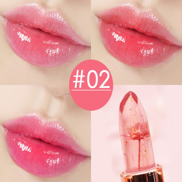 [ SON DƯỠNG MÔI ] Son Thạch Ướp Hoa Son Dưỡng Môi Làm Hồng Cấp Ẩm Biến Đổi Màu Theo Nhiệt Độ | BigBuy360 - bigbuy360.vn