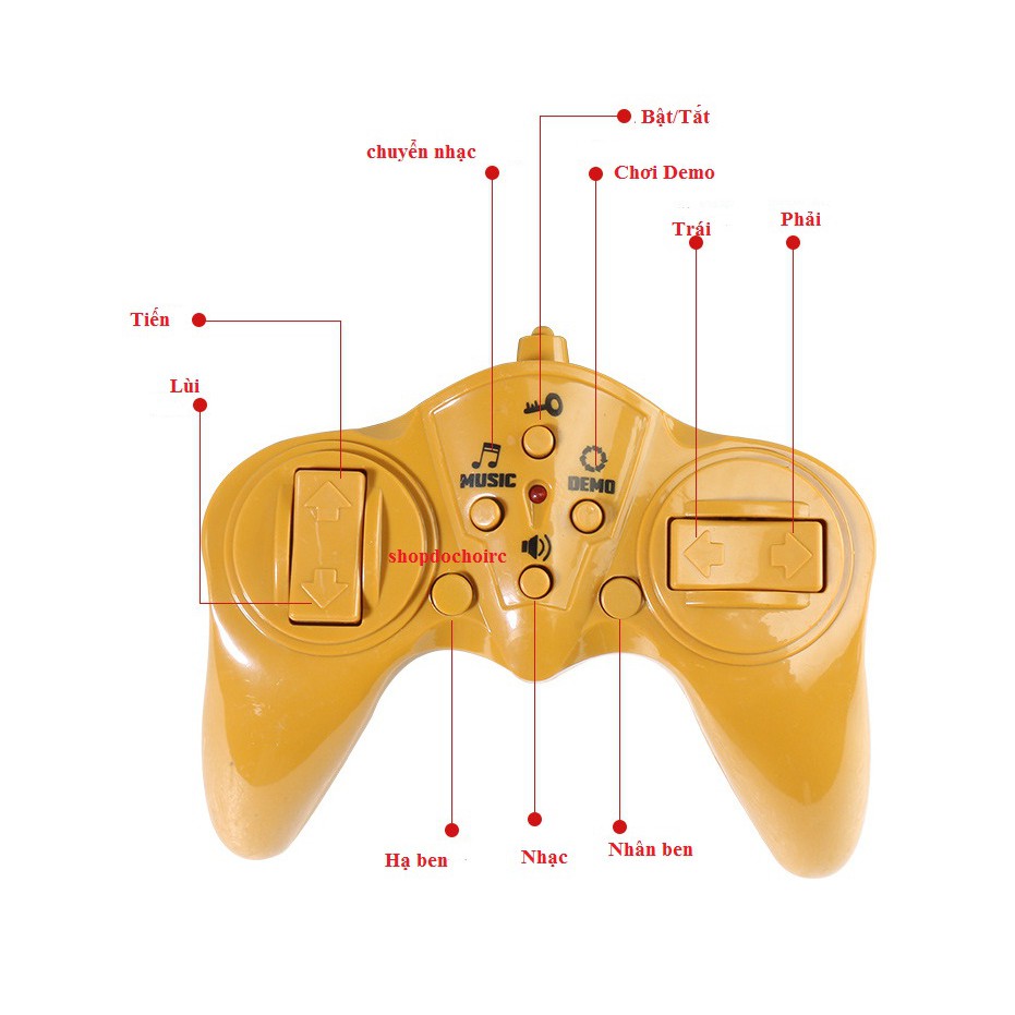 Xe tải ben điều khiển nhâng hạ ben, đánh lái tiến lùi từ xa Aihao-RC219