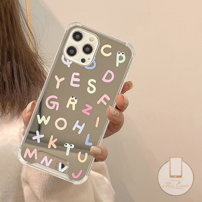 Ốp Điện Thoại Tráng Gương In Chữ Tiếng Anh Thời Trang Cho iPhone 11 7Plus 8Plus XR X XS Max 13 Pro Max 12 Pro Max 7 8 Plus 11Pro Max SE 2020