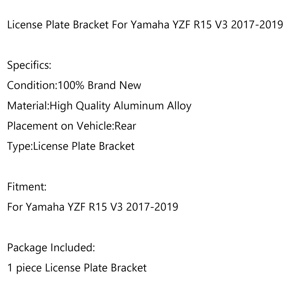 Giá Đỡ Biển Số Xe Mô Tô for yamaha Yzf R15 V3 2017-2019