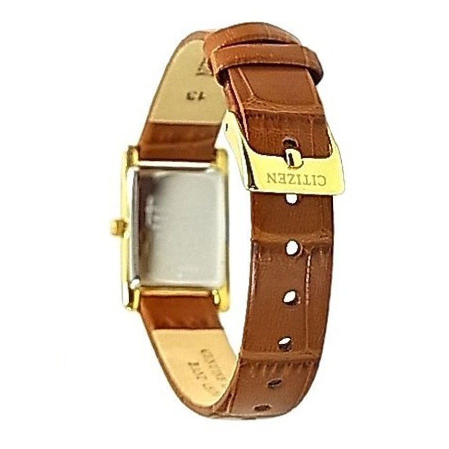 Đồng Hồ Citizen Nữ Dây Da Pin-Quartz EJ6122-08A - Mặt Trắng (22x17.5mm)