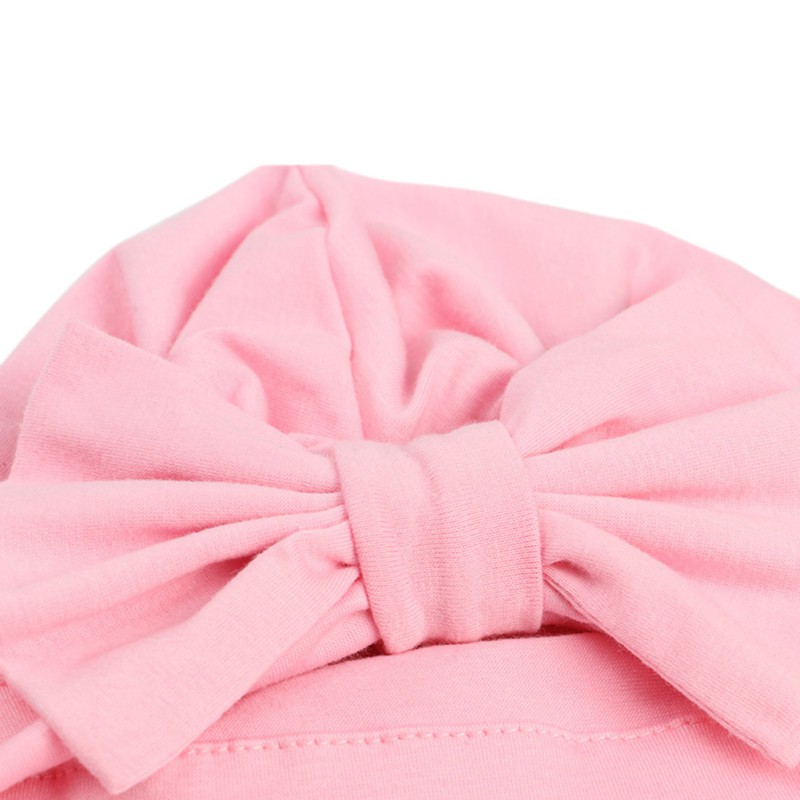 Mũ bông turban thiết kế nơ to cho bé chụp ảnh thời trang xuân/thu