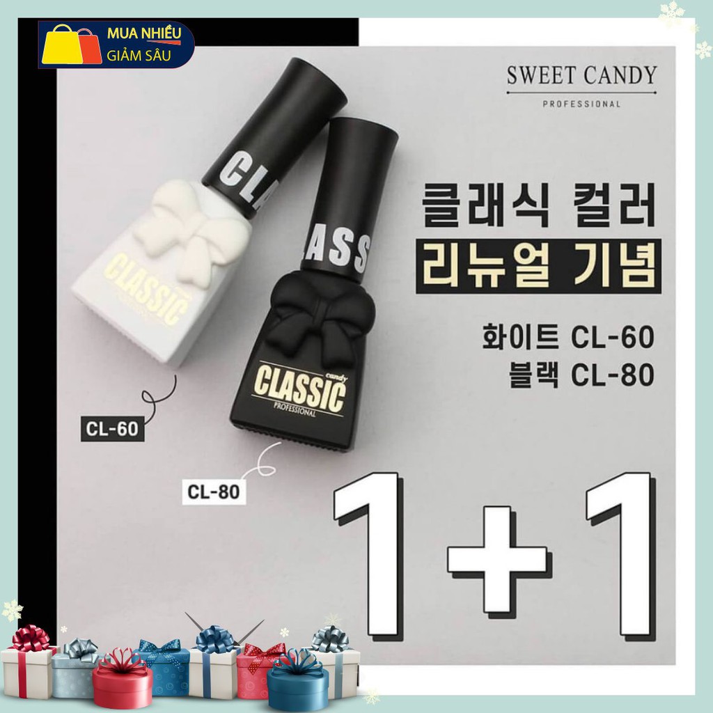 💕Candy Nail Combo 2 sản phẩm💕Sơn gel Hàn quốc Tông màu Đen & Trắng ⭐️FreeShip⭐️