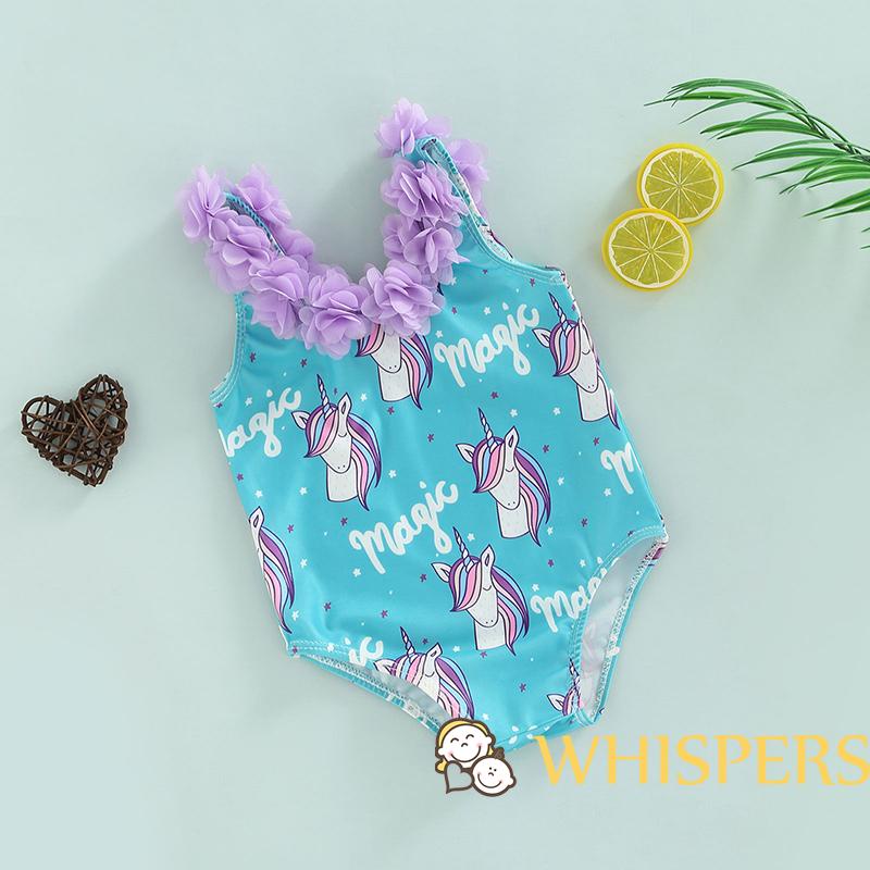 WHISPERS-Baby Girls Bikini Elastic Sleeveless Animal Print Swimsuit for Summer Beach