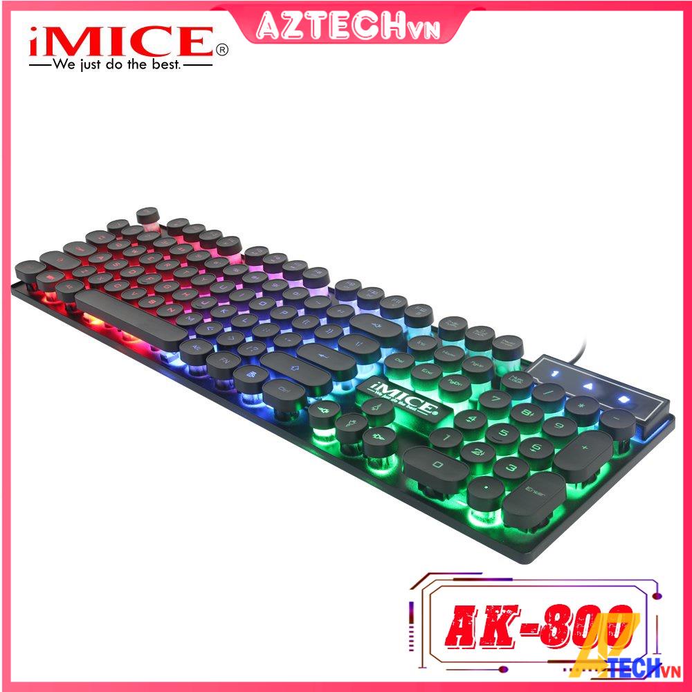 [Giá Sinh Viên] BỘ BÀN PHÍM GAMING, KEYBOARD IMICE AK800 GIẢ CƠ LED RGB - BẢO HÀNH 12 THÁNG