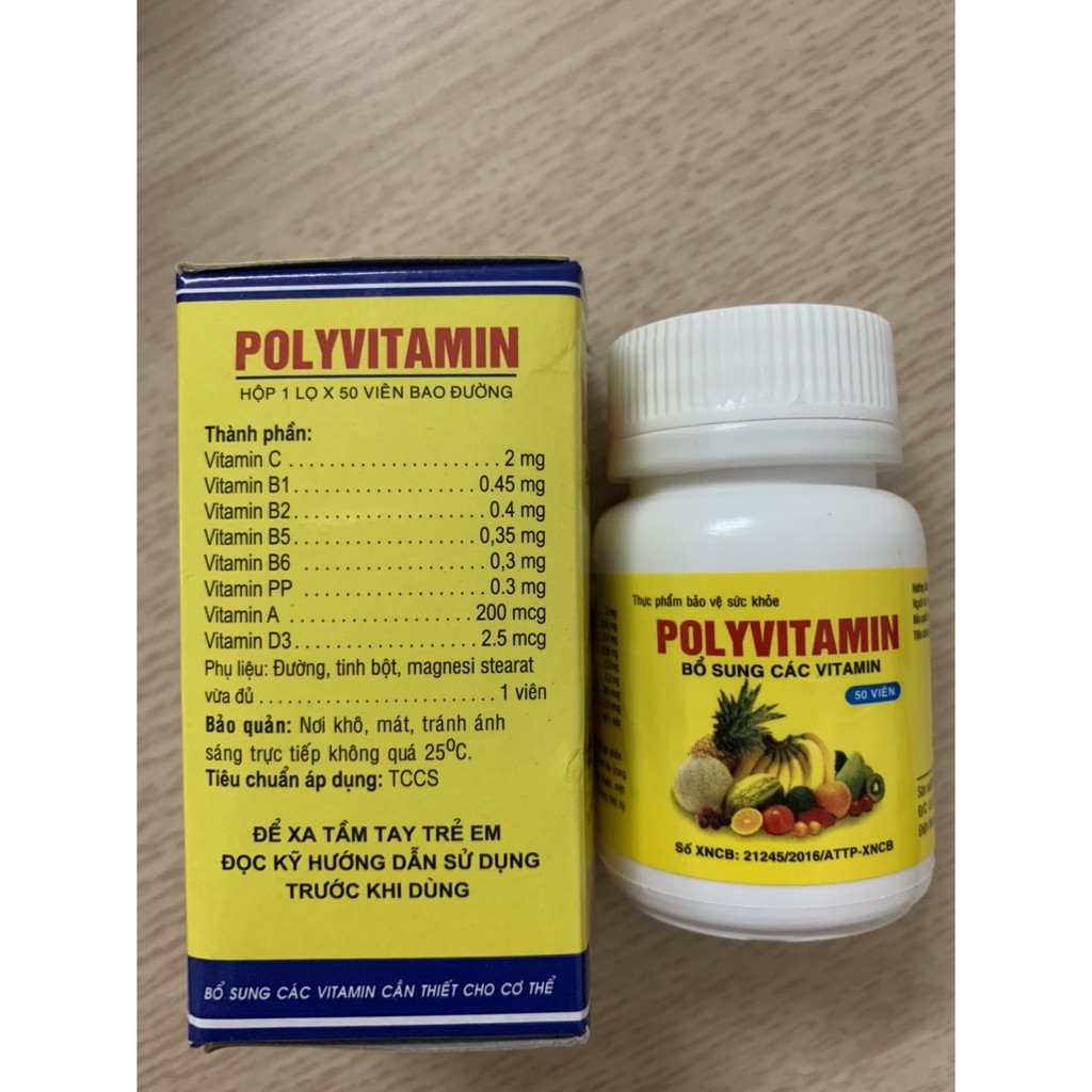 Polyvitamin - Bổ sung các Vitamin - hộp 50 viên | BigBuy360 - bigbuy360.vn