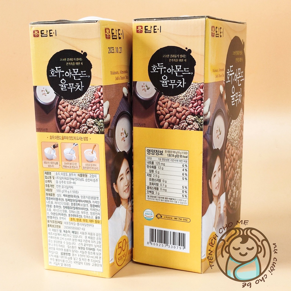 Bột ngũ cốc dinh dưỡng Damtuh Hàn Quốc 900g 50 gói mix các loại hoạt lợi sữa, cho trẻ em, gia đình