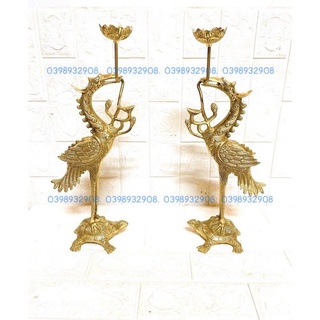 ĐÔI HẠC ĐỒNG CAO 43 CM NẶNG  3.1 KG CHẤT LIỆU BẰNG  ĐỒNG