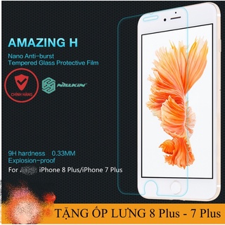 Miếng dán cường lực iphone 8 plus - 7 plus nillkin amazing h chính hãng