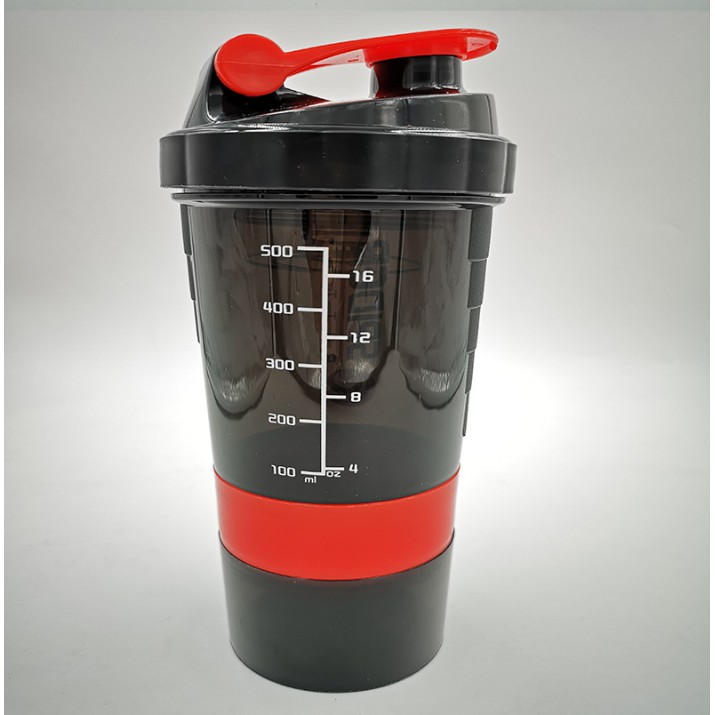 Bình Lắc Shaker Tập GYM 3 Ngăn Tiện Dụng 550 Ml