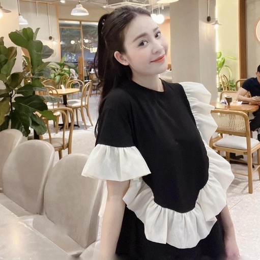 Váy sơ mi bánh bèo xòe đuôi cá xinh xắn đầm tiểu thư TH146