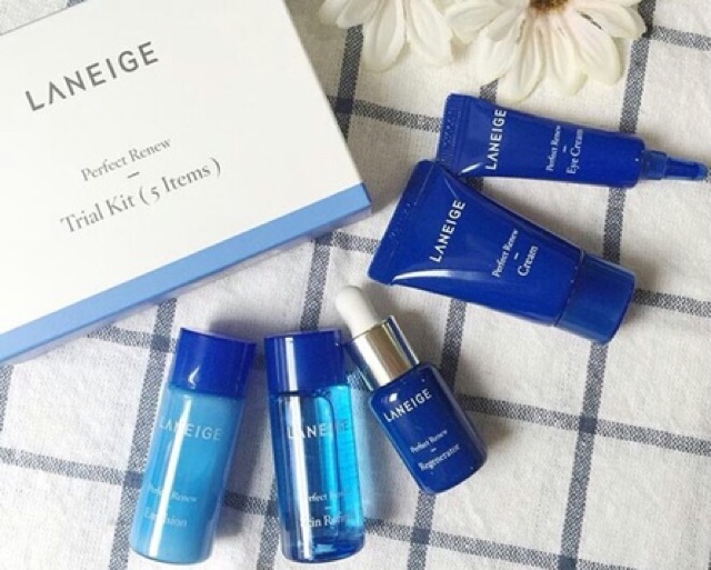 Bộ Kit Dưỡng Da Laneige Perfect Renew minisize (5 Sản Phẩm)