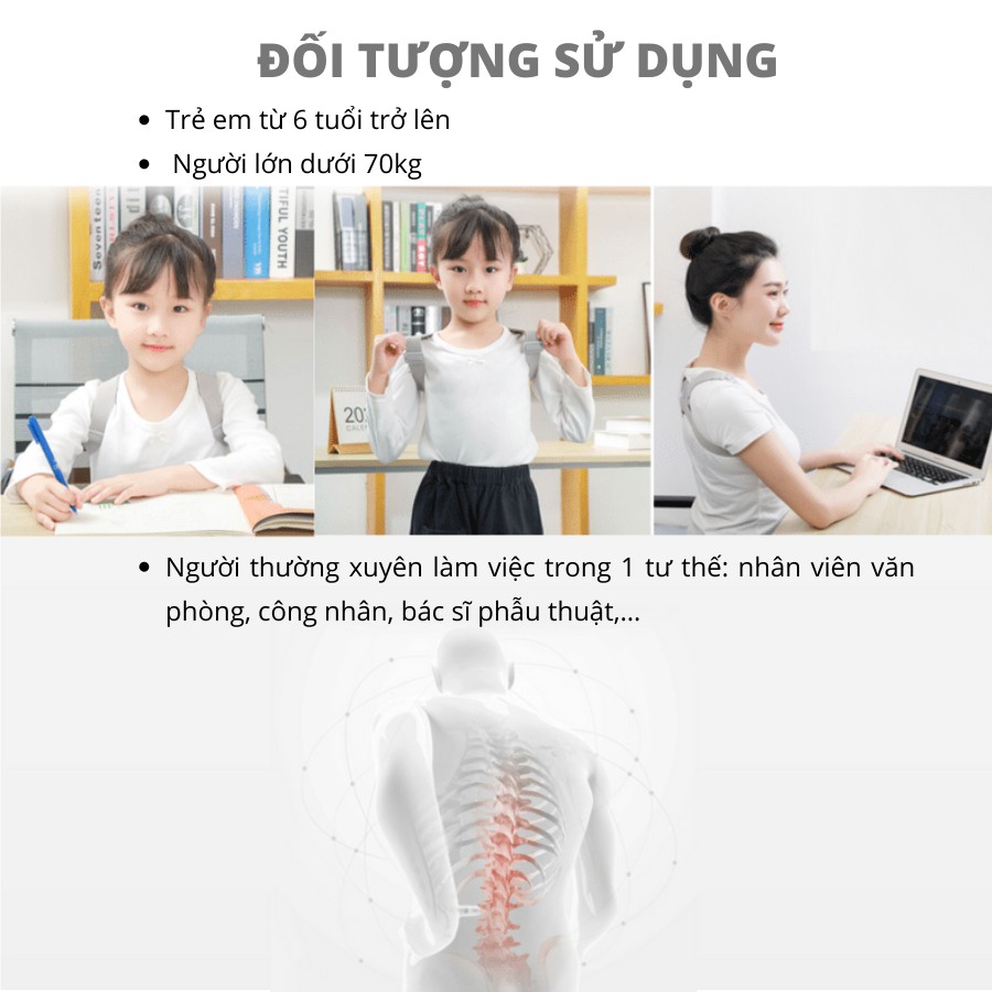 ✈️ [Freeship] Đai chống gù lưng điện tử Hunchback Corrector [Báo rung hiệu quả]