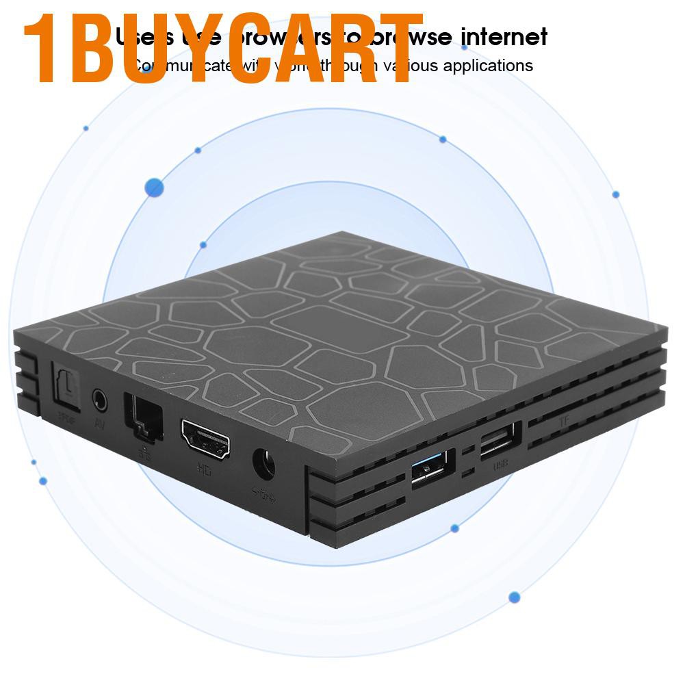 1buycart T9 Smart Media Intelligent Multimedia Player 4K TV Box 100‑240V 4+32G for Android 9.0