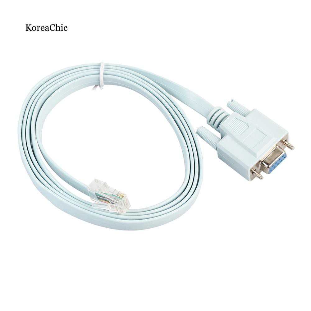 Cáp chuyển từ krcc _ 5ft 9pin DB9 Serial RS232 sang RJ45 CAT5 Ethernet