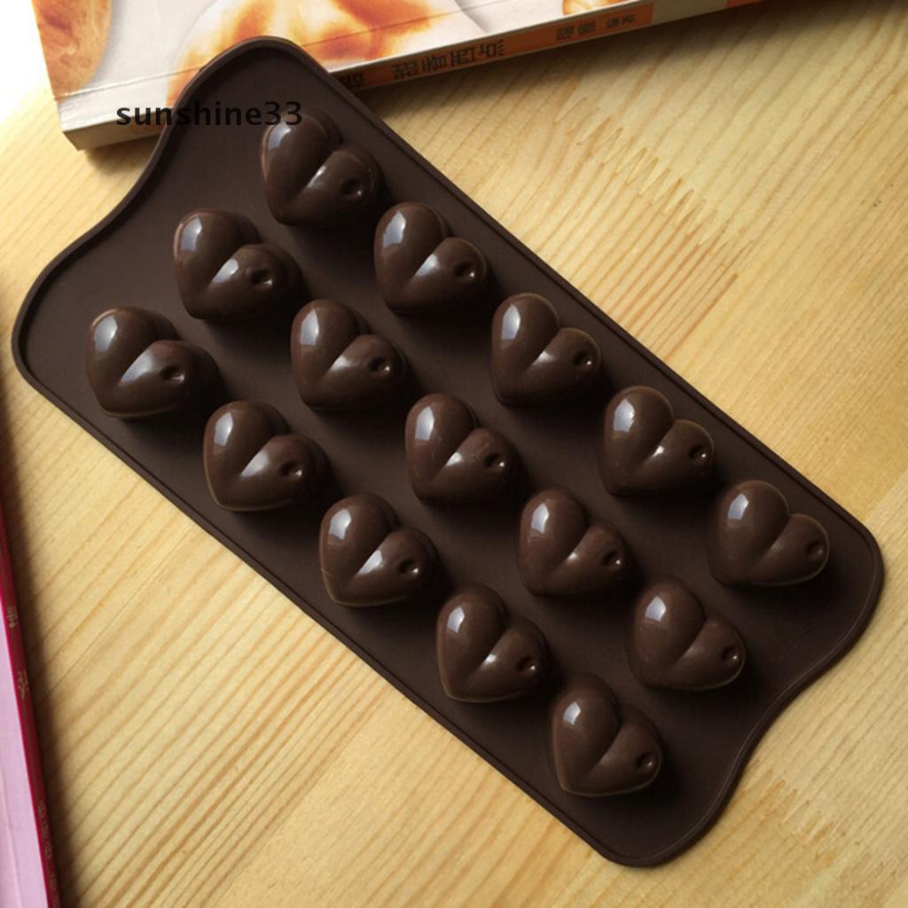 Khuôn Silicone Tạo Hình Trái Tim Làm Bánh Kẹo Tiện Dụng