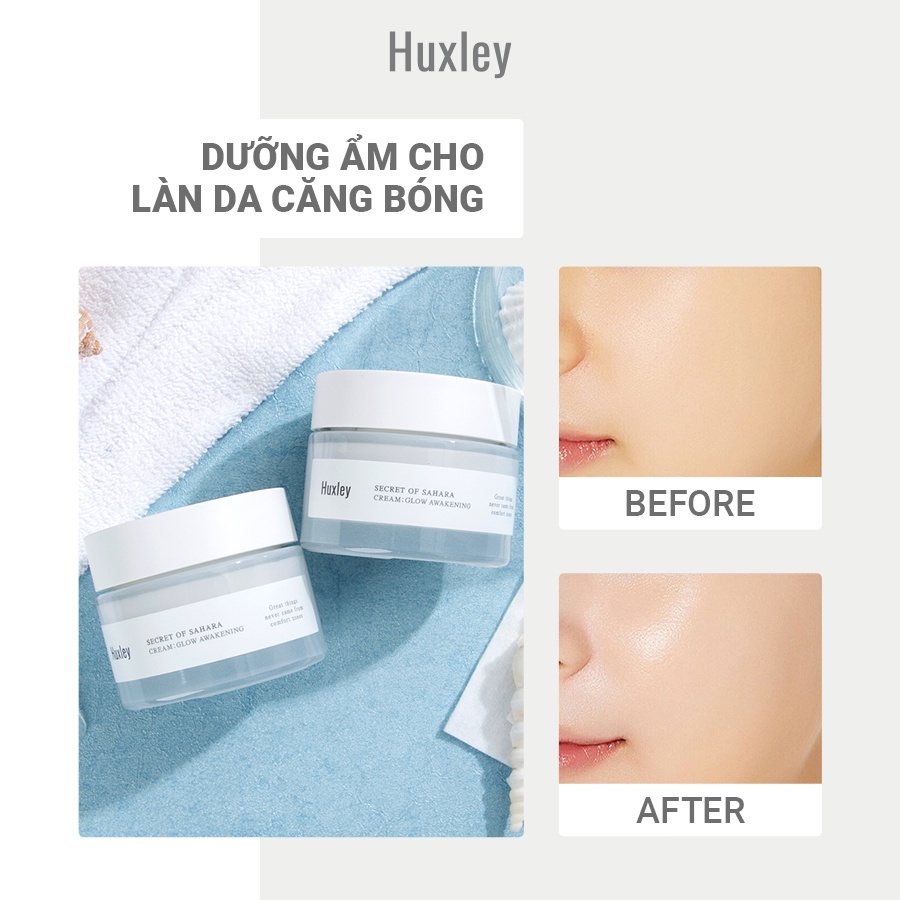 Kem Dưỡng Trắng Da, Giúp Da Căng Bóng, Bảo Vệ Da Huxley Cream Glow Awakening 50ml