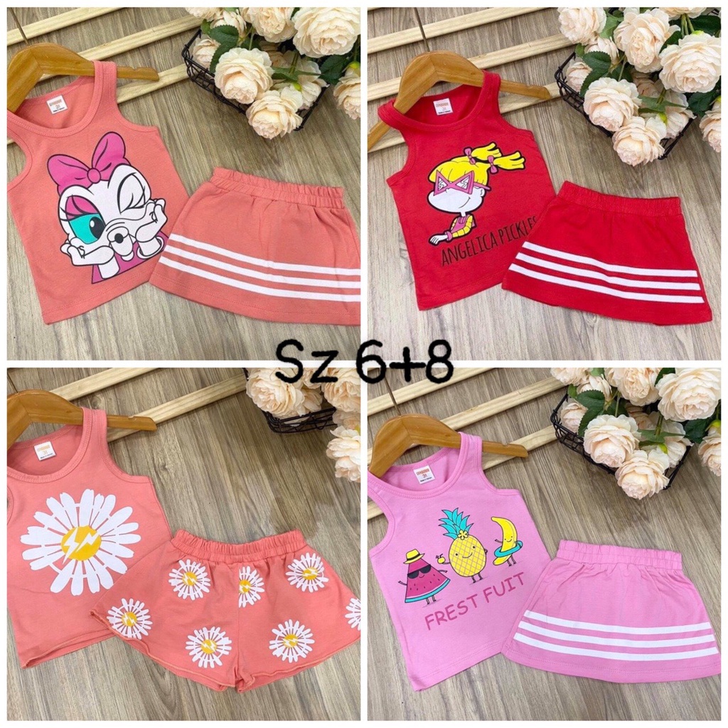 Sỉ BỘ QUẦN VÁY THỂ THAO THUN COTTON BÉ GÁI - ĐỒ BỘ TRẺ EM