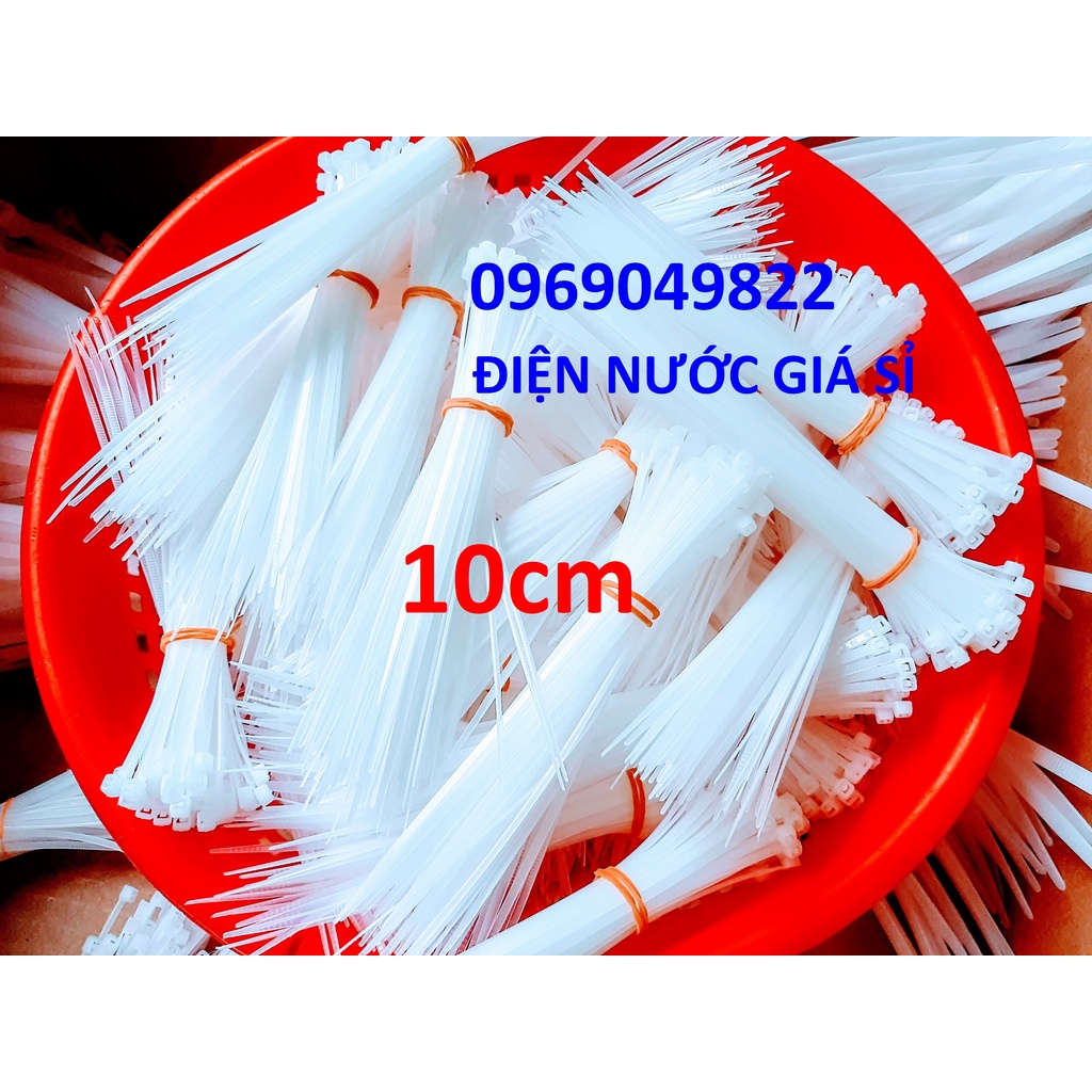 1 Kg Dây Rút Nhựa, Dây Thít Nhựa Dài 10cm Loại Nylon PA66 Cao Cấp