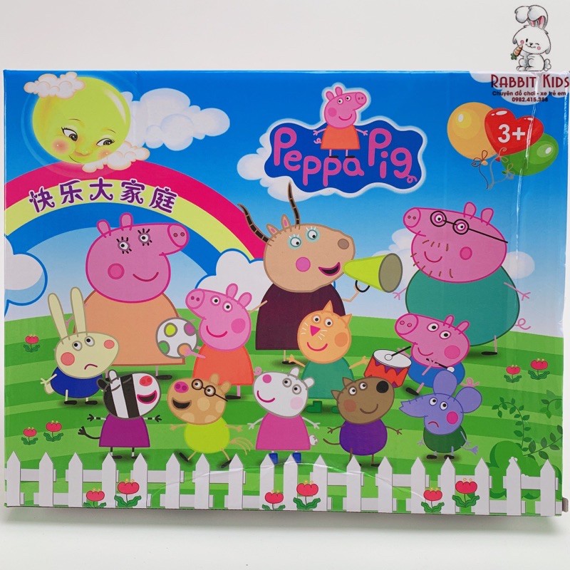 Bộ Đồ Chơi 12 Nhân Vật Peppa Pig-Gia Đình Lợn