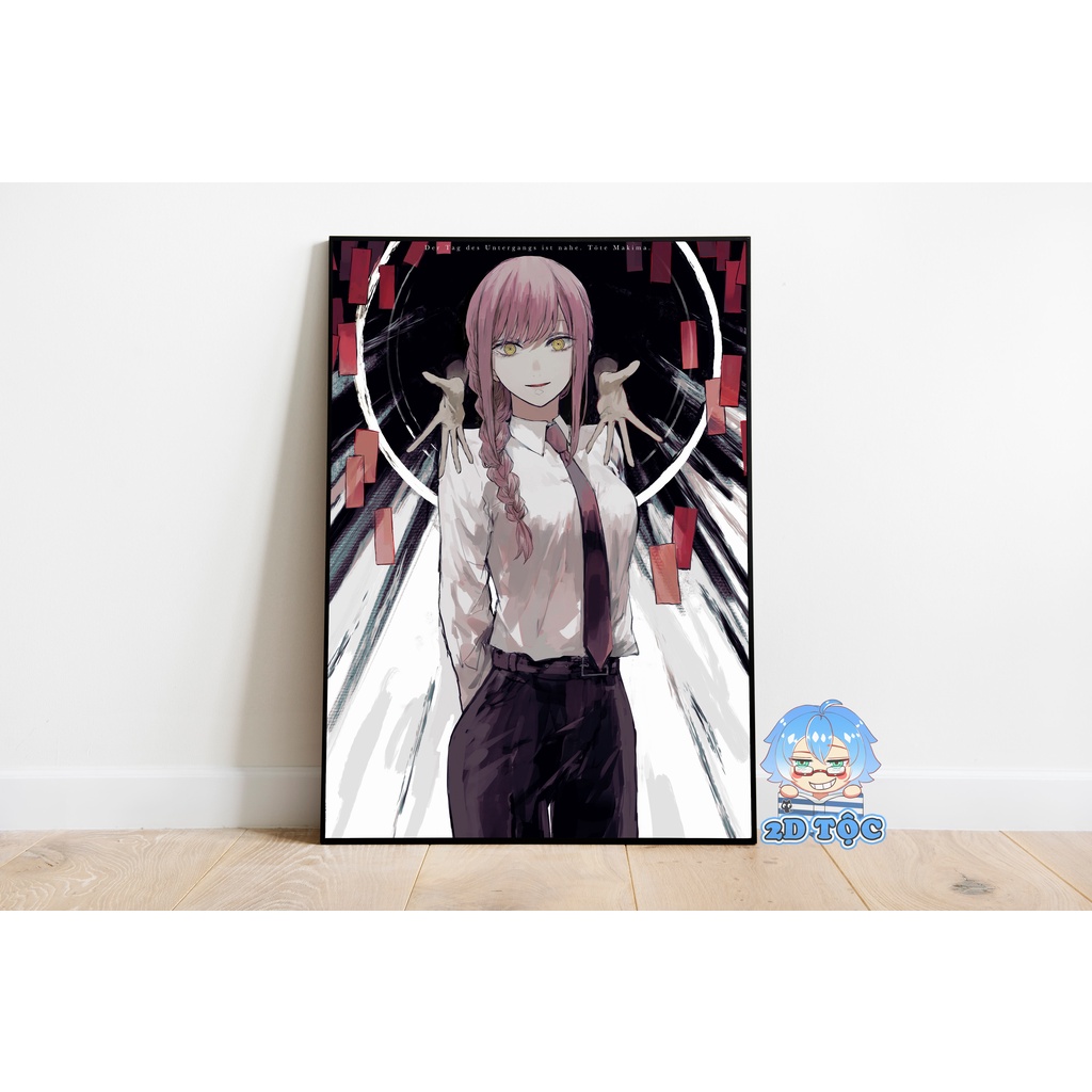 Tranh poster a3 Makima (1) Anime Manga Chainsaw Man chất liệu giấy cao cấp - 2d tộc shop