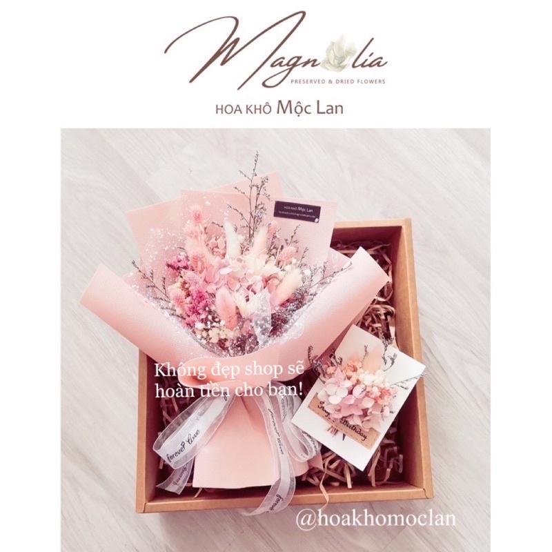 Set Hộp quà hoa khô công chúa *MỘC LAN* đủ tông màu cho khách chọn