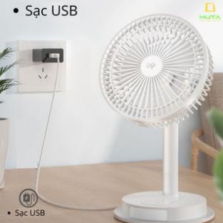QUẠT SẠC TÍCH ĐIỆN BẰNG CỔNG CẮM USB DP 7626, F0336, SANKARA CÓ ĐÈN ĐỂ BÀN TIỆN DỤNG HOT