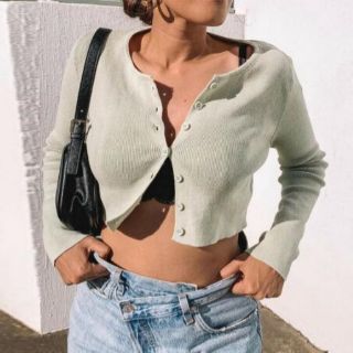 Áo croptop cardigan